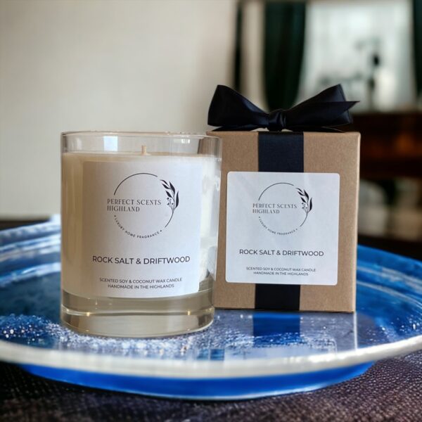 Rock Salt and Driftwood Candle