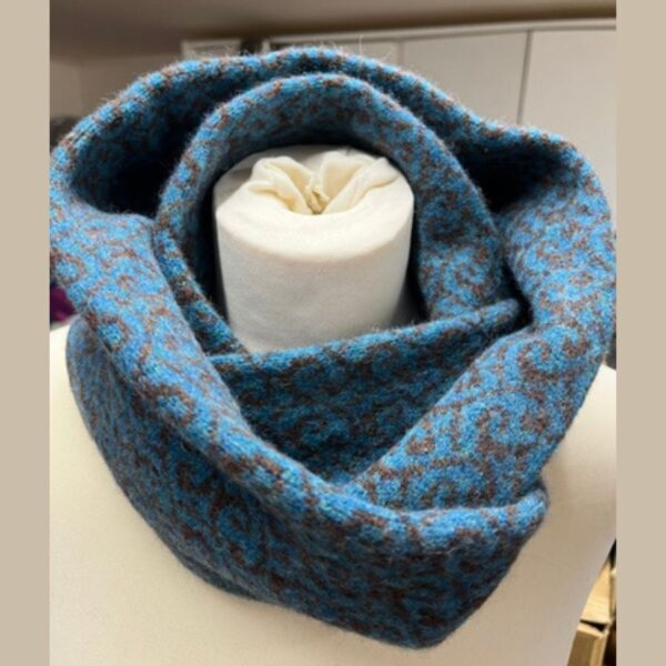 Bow Waves Double Wrap Neck Cosy Larkspur and Hickory