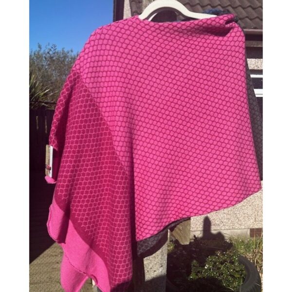 Honeycomb Poncho Hot Pink