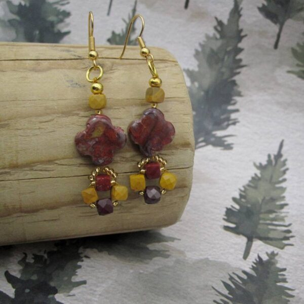 Agate and Mookaite Icon Earrings