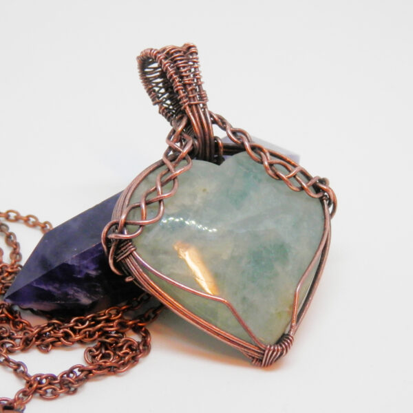 Aquamarine Heart Necklace