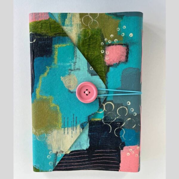 A5 Hand Painted Abstract Canvas Sketchbook Envelope