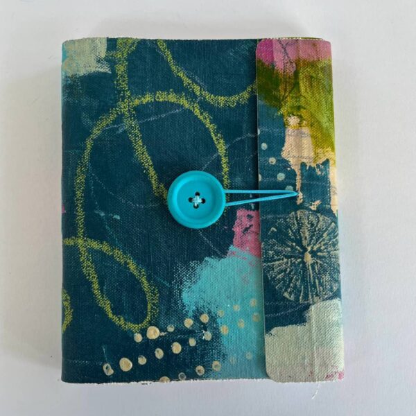 Hand painted Abstract Canvas Artist Journal Wrap Around