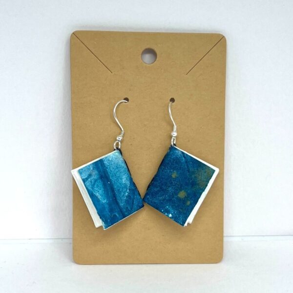 Medium Blue Book Earrings
