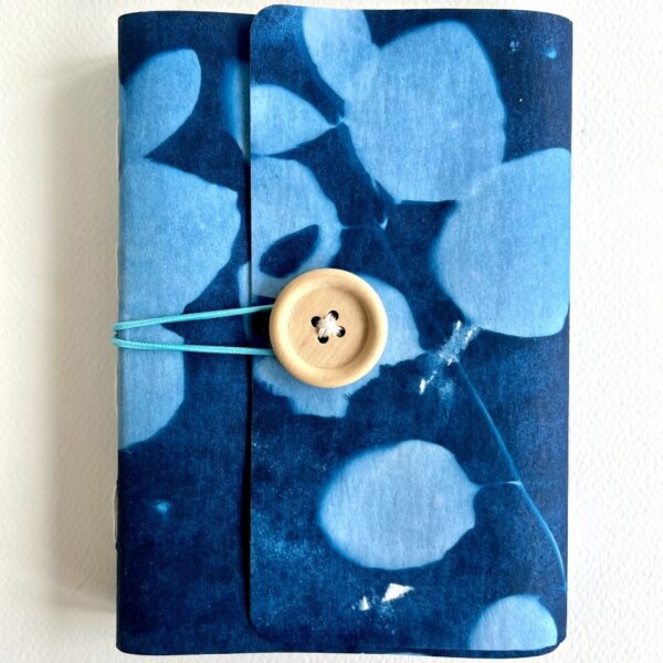 A6 Blue Leaf Cyanotype Softcover Journal