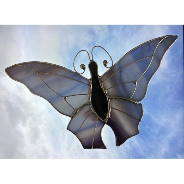 thumbnail image 2 of Handmade Butterfly Suncatcher - 2024 New Outdoor Garden Butterfly Stained Glass Decor, Suncatchers For Indoor Windows Hanging Glass Panel, Hanging Butterflies Sun Catcher For Car ﻿ (Yellow Butterfly 2 of 10