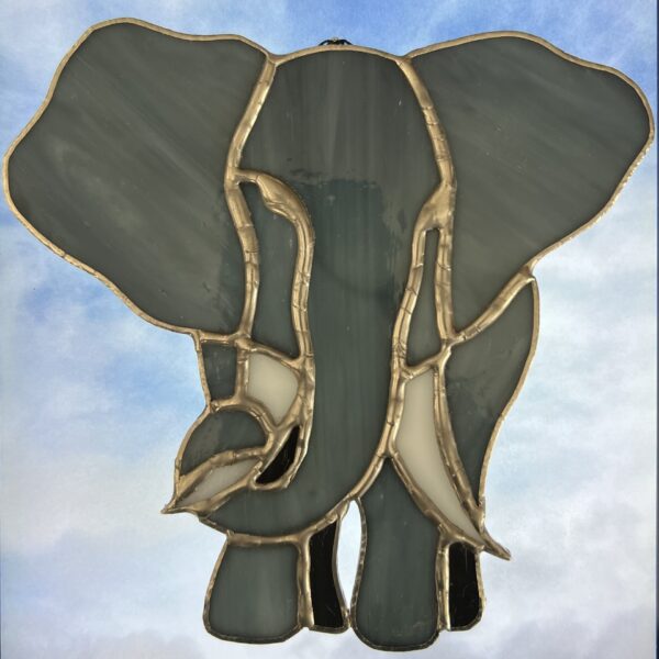 Stained Glass Elephant Suncatcher