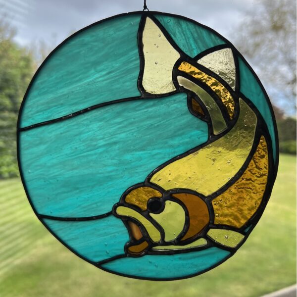 Stained Glass Trout Suncatcher