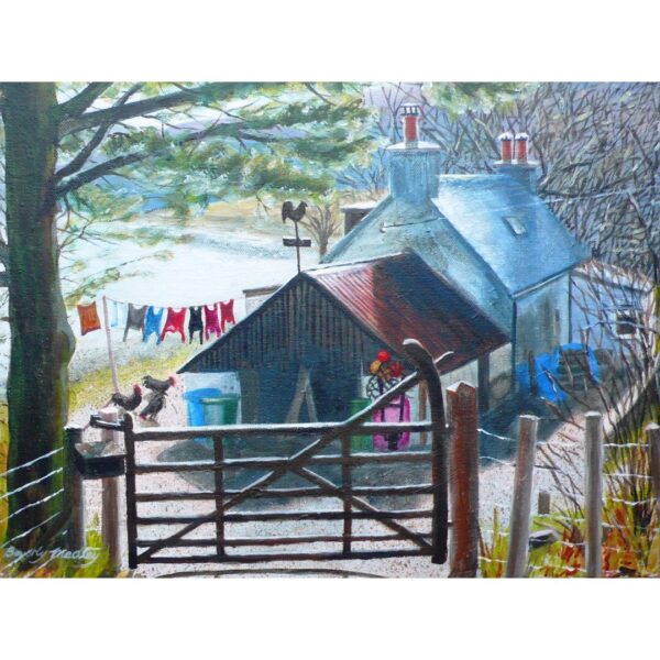 Highland Cottage Greetings Card
