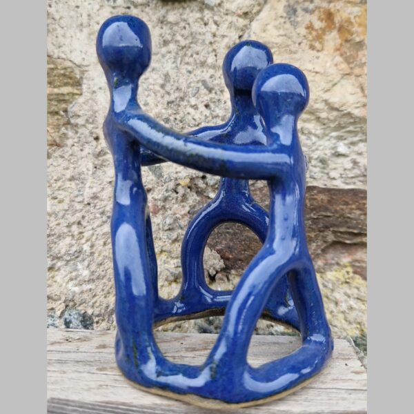 Blue Stoneware Friendship Circle