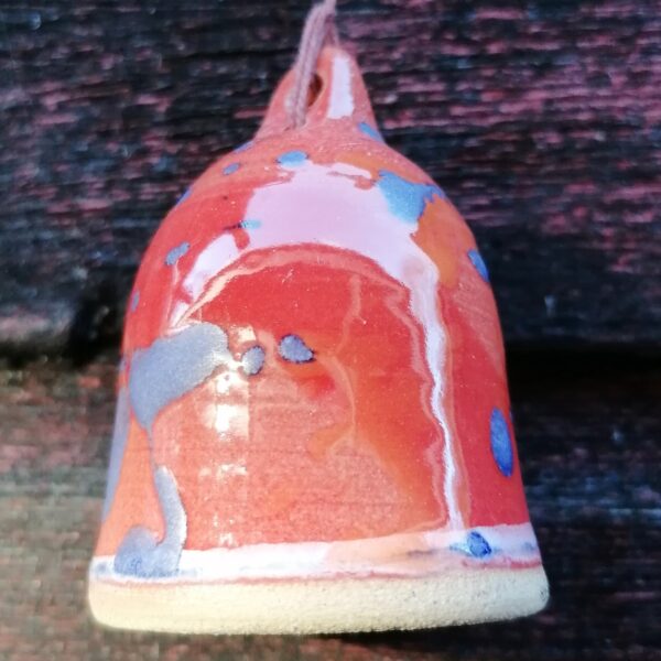 Red and Purple Pottery Bell