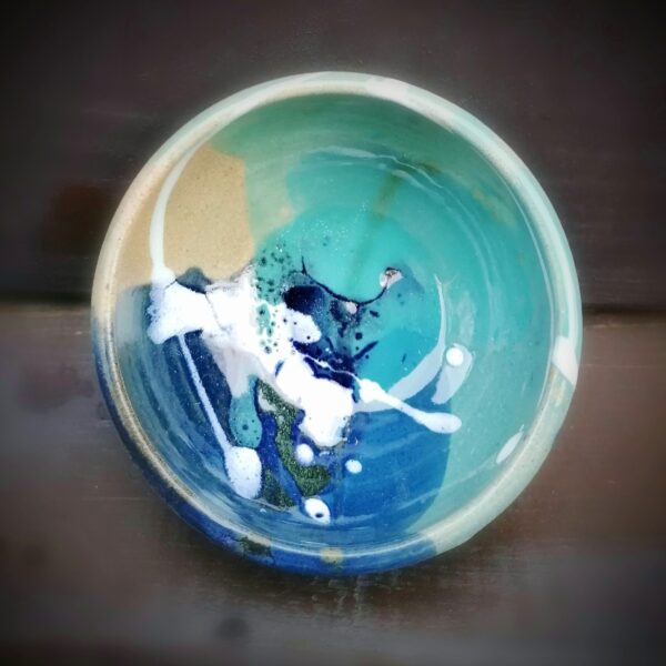 Sea Blue Stoneware Bowl