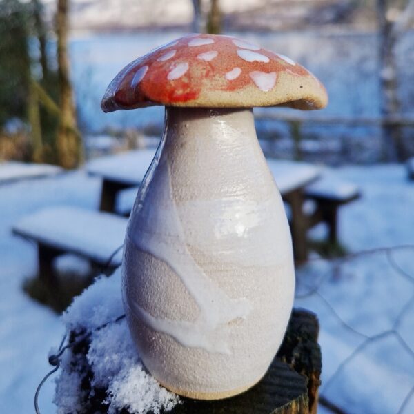 Small Toadstool Pottery Vase