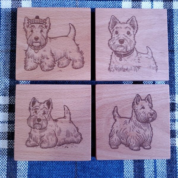 Scotty Dog Coaster Set