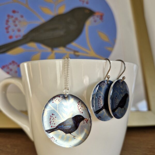 Blackbird Disc Pendant