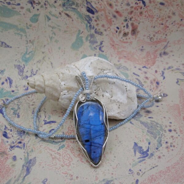 Blue Ocean Pendant with Labradorite