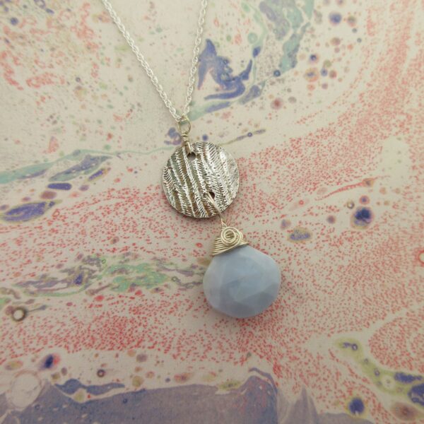 Blue Opal Sterling Silver Necklace