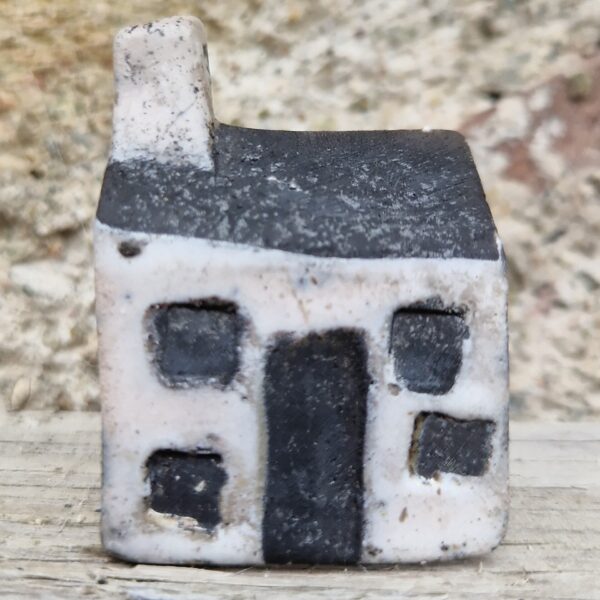 Raku Fired Bothy with Black Roof