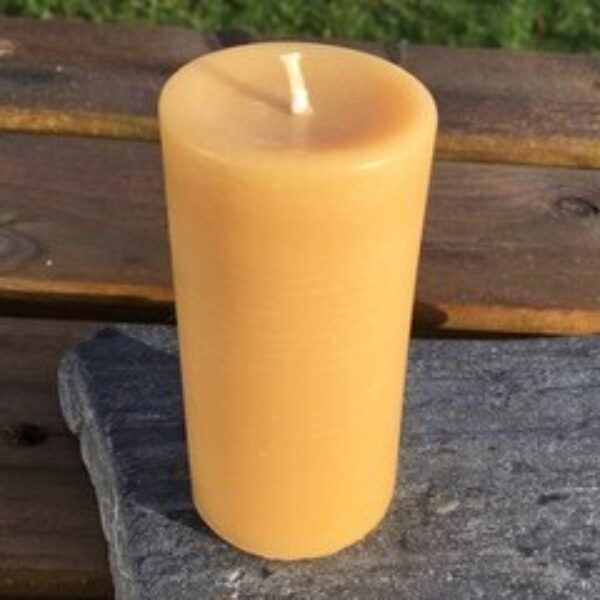 Rustic Beeswax Slim Pillar Candle