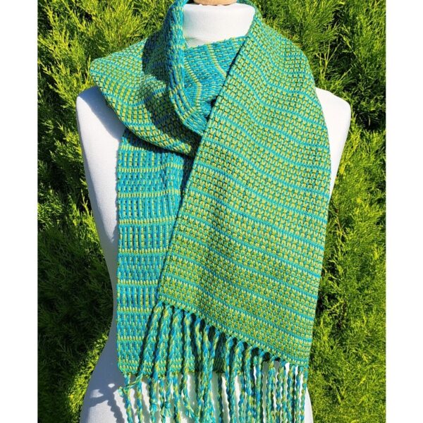 Lime, Turquoise and Green Ultra-Lightweight Scarf