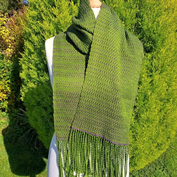 Purple and Green Ultra-Lightweight Scarf