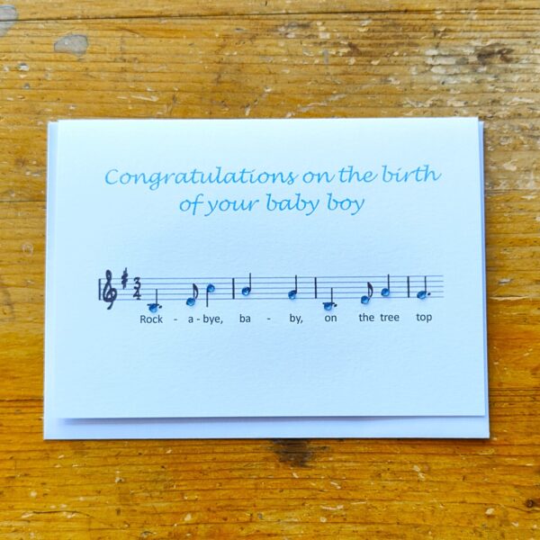 Baby Boy Music Card
