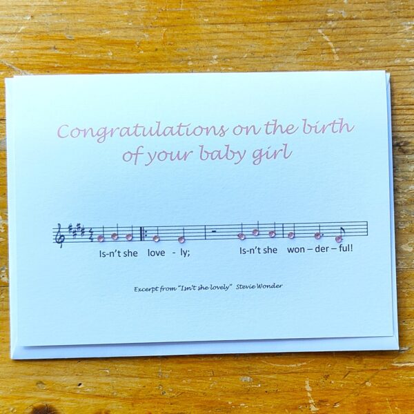 Baby Girl Music Card