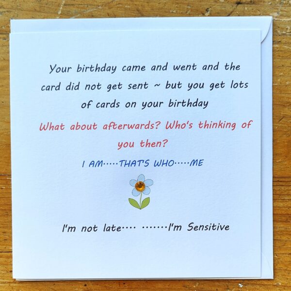 Belated Birthday Card