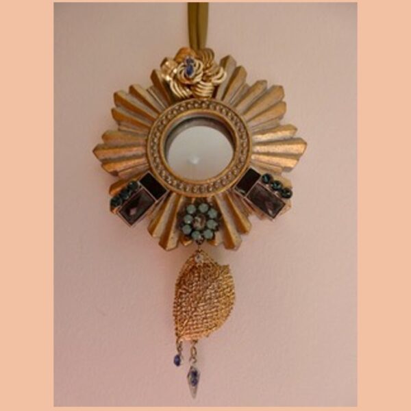 Blue Jewelled Mirror Ornament