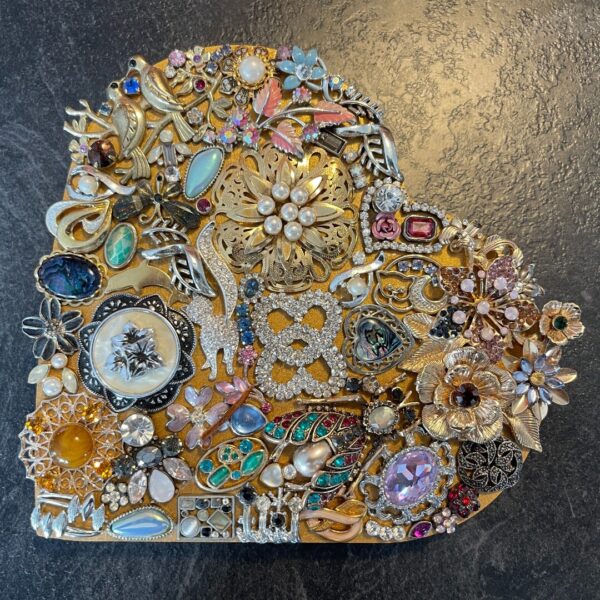 Large Heart Jewelled Ornament