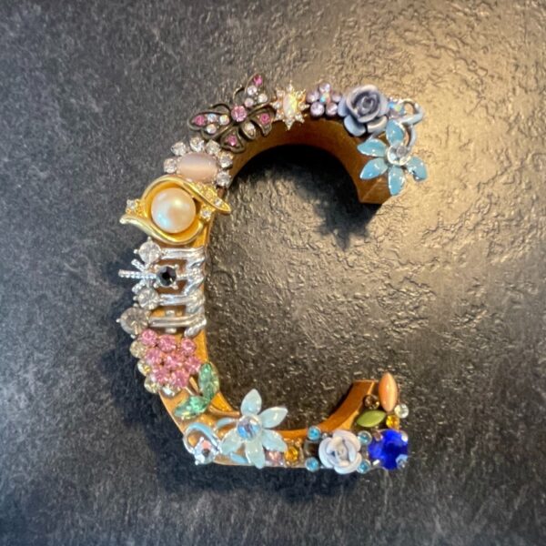 Letter C Jewelled Ornament