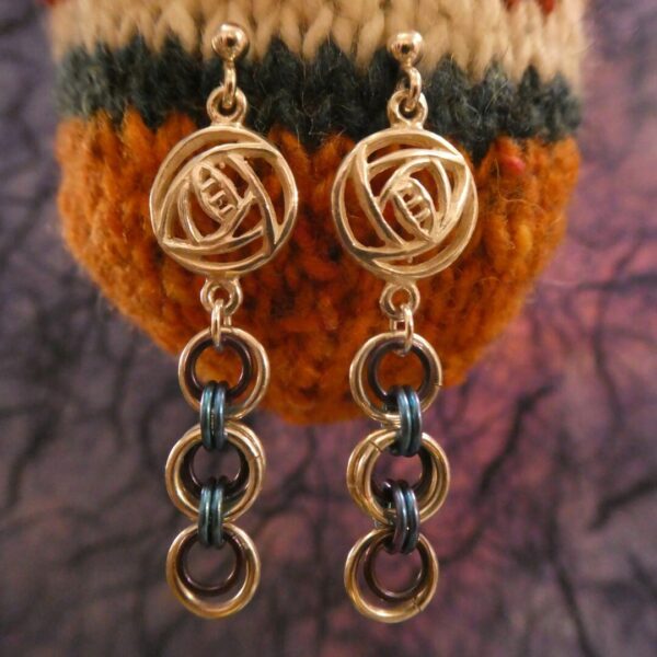 R McIntosh Inspired Earrings With Link Drops