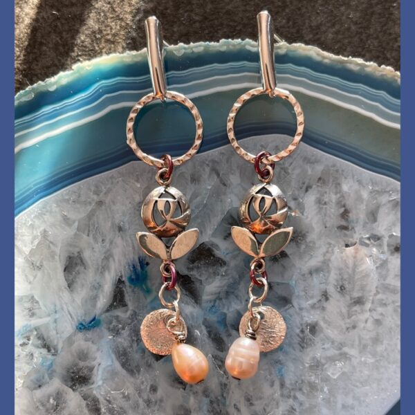 R McIntosh Inspired Earrings With Pearl Drop