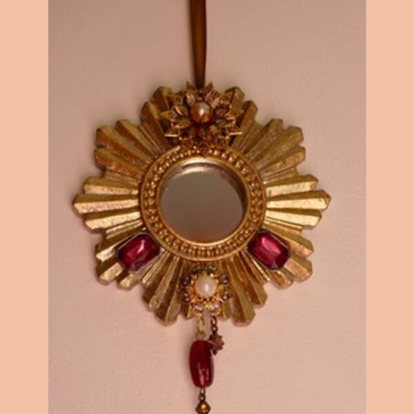 Red Jewelled Mirror Ornament