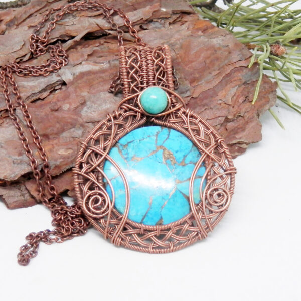 Celtic Style Kingman Turquoise Necklace