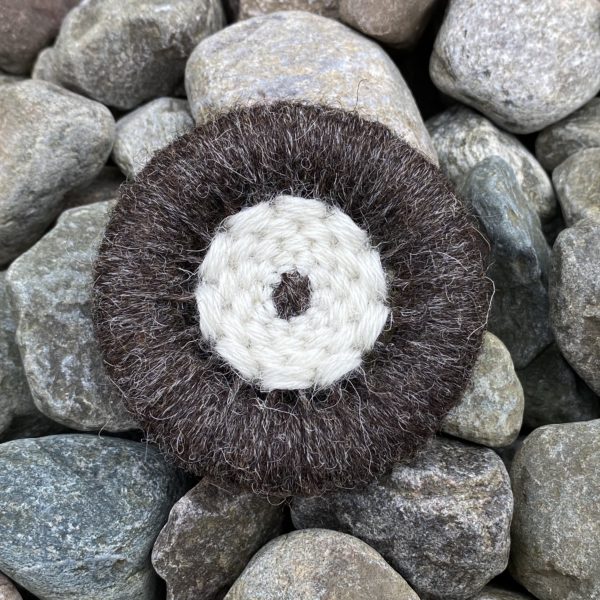 Dorset Button Brooch Natural Stone