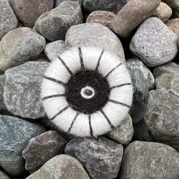 Dorset Button Brooch Natural White