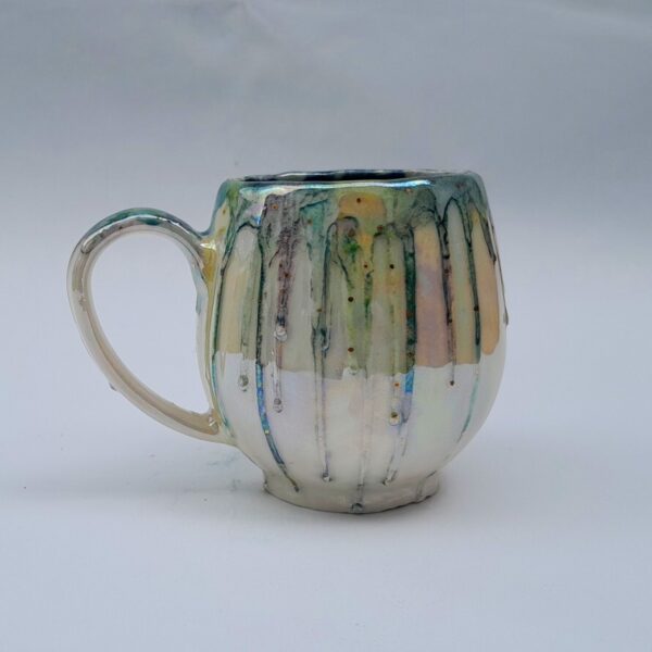 Porcelain Mug with Watercolour Drip