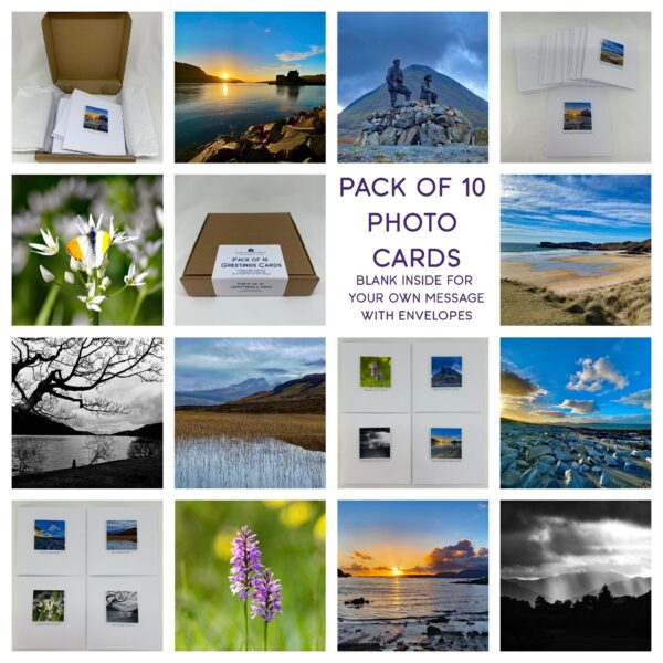 Boxed Pack of 10 Highlands and Skye Landscape Cards