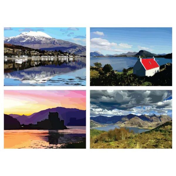 Set of 4 Highlands Prints