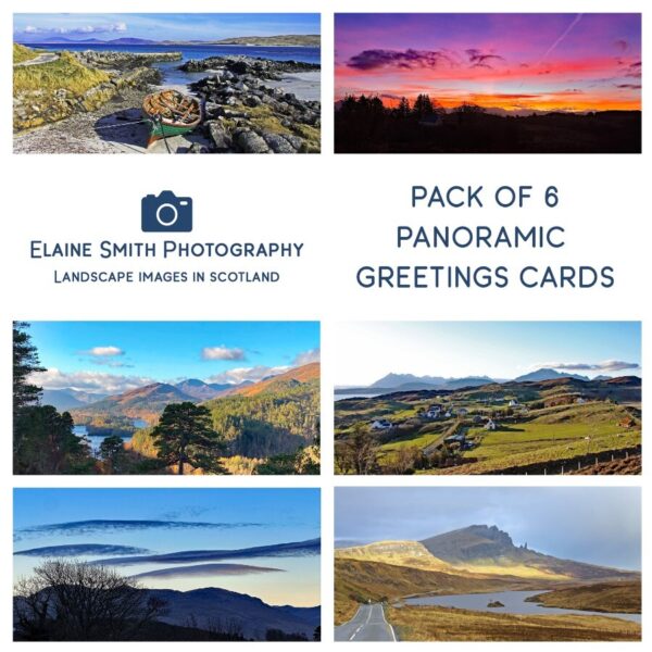 Pack of 6 Colour Panoramic Note Cards