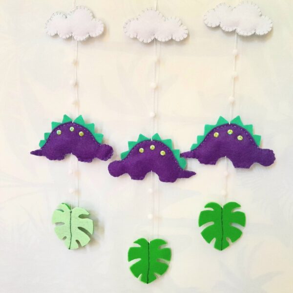 Purple and Green Stegosaurus Decoration