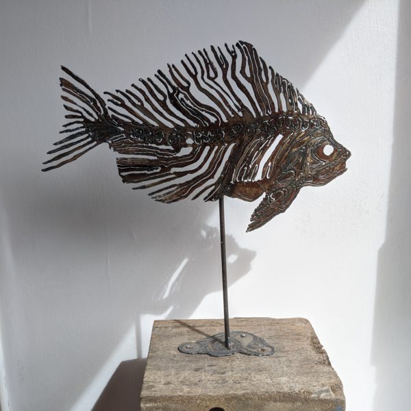 Fossil Fish Sculpture