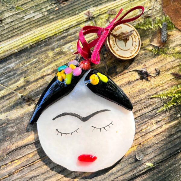 Fused Glass Frida Khalo Decoration - No Box