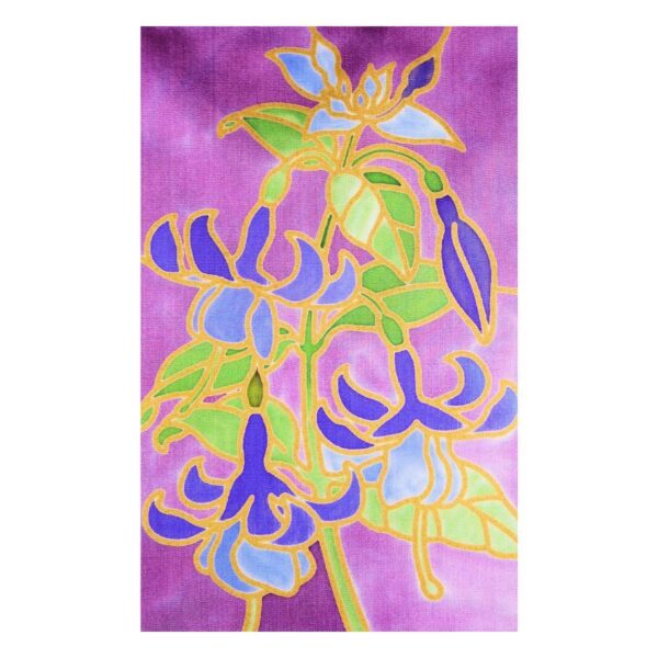 Fuchsia Hand Painted Silk Card