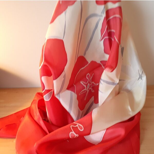 Poppies Square Silk Scarf