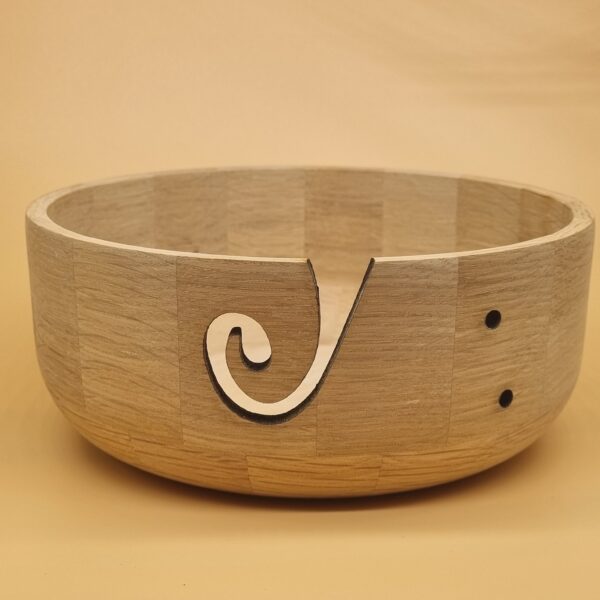 Large Oak Yarn Bowl with Personalisation