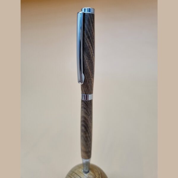 Slimline Black Walnut and Chrome Pen