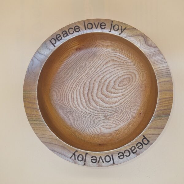 Small Elm Wood Bowl with Personalisation