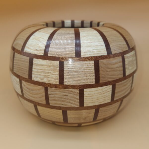 Ash, Elm and Mahogany Segmented Vase